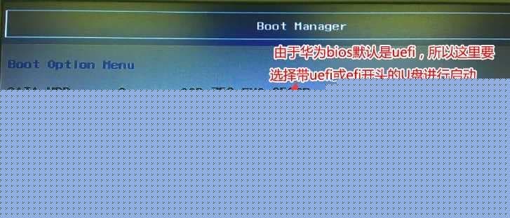 选择uefi U盘启动