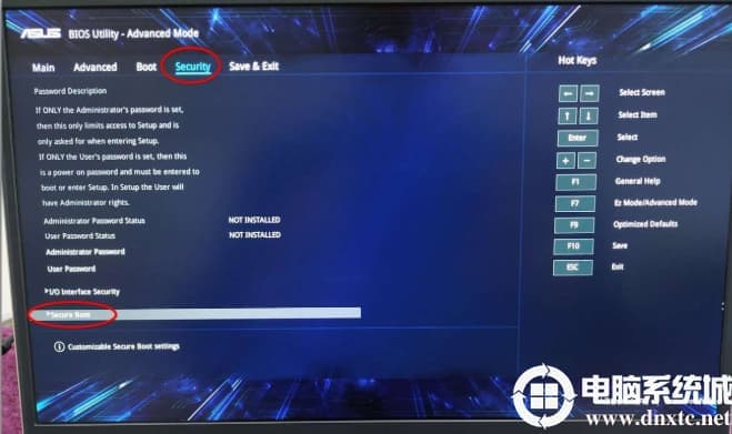 选择secure Boot回车进入