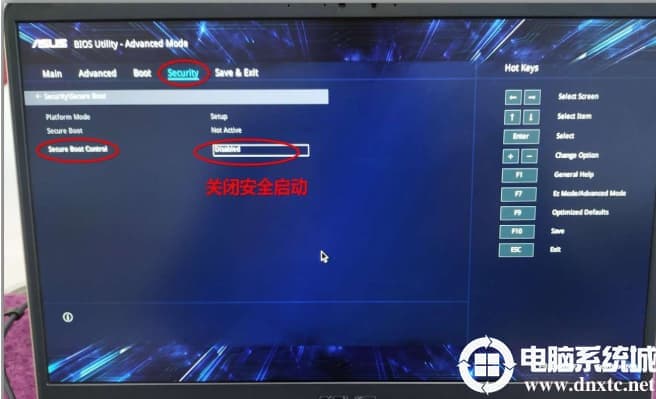 把Secure Boot control选enabled改为disabled关闭安全启动