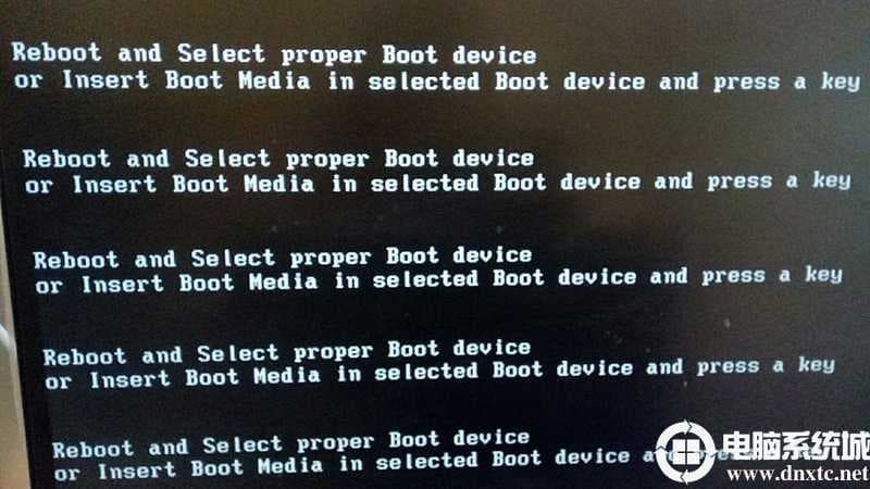 开机出现reboot and select proper boot device.jpg