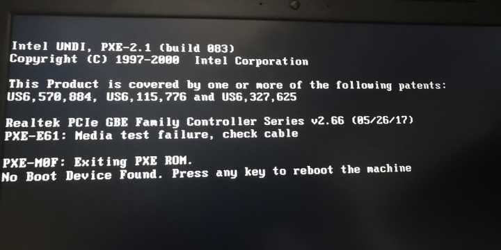戴尔win10改win7后引导不了怎么办 第二种情况:no bootable device found