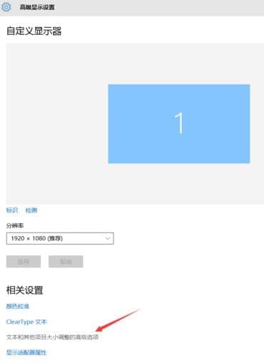 文本和其他项目大小的调整的高级选项 文本和其他项目大小的调整的高级选项