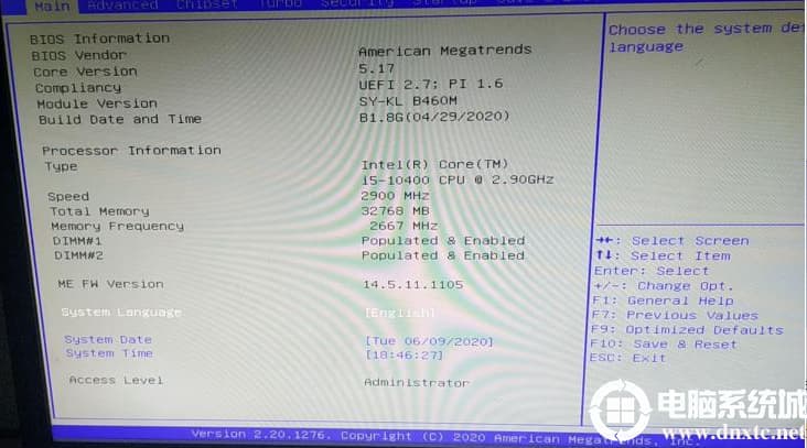 按DELL进入BIOS设置