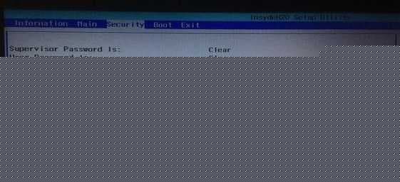 设置Set Supervisor Password密码