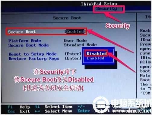 关闭安全启动