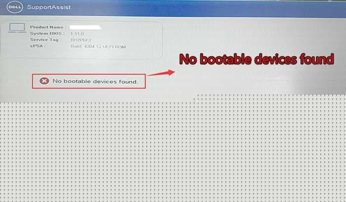 戴尔No bootable devices found 戴尔No bootable devices found