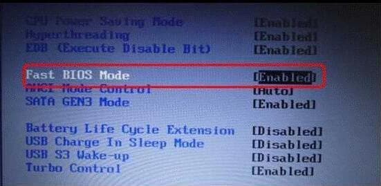 fast bios mode为enabled状 fast bios mode为enabled状